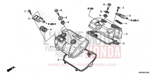 COUVERCLE DE CULASSE NT700VAB de 2011